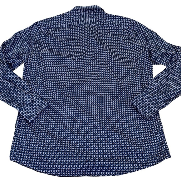 Ermenegildo Zegna Centoquaranta Geometric Novelty Print Button Up Shirt XL - Picture 7 of 16